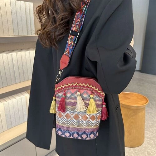 Embroidered Leather Bag - Image 2