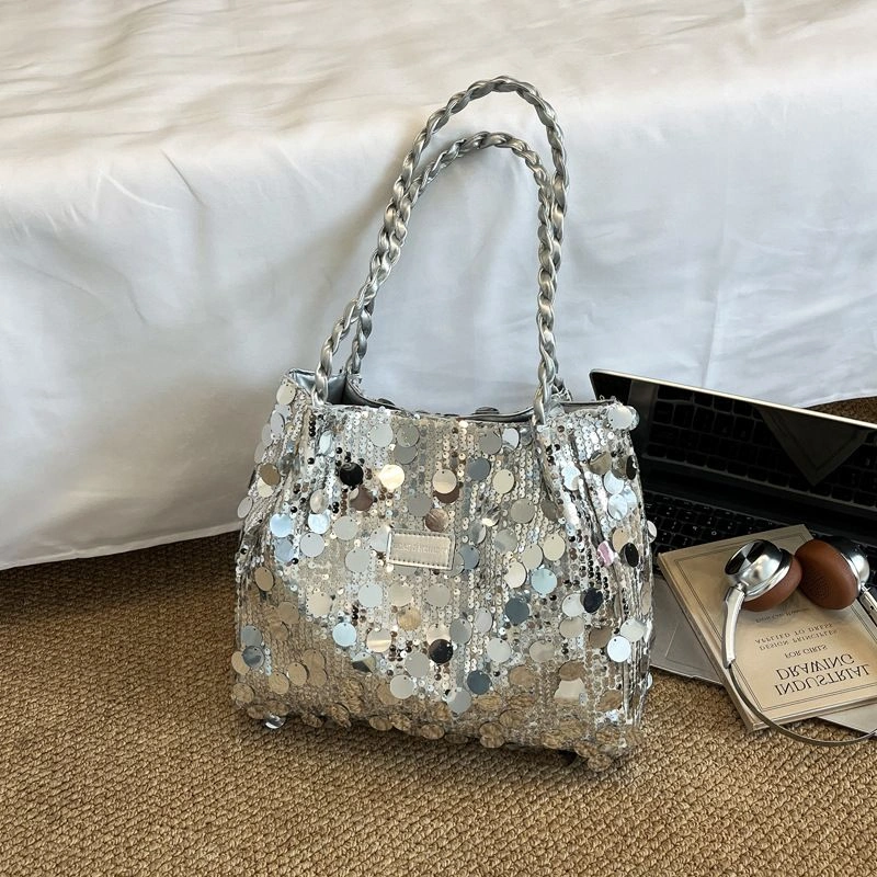 Sequined Shoulder Bag - Image 2