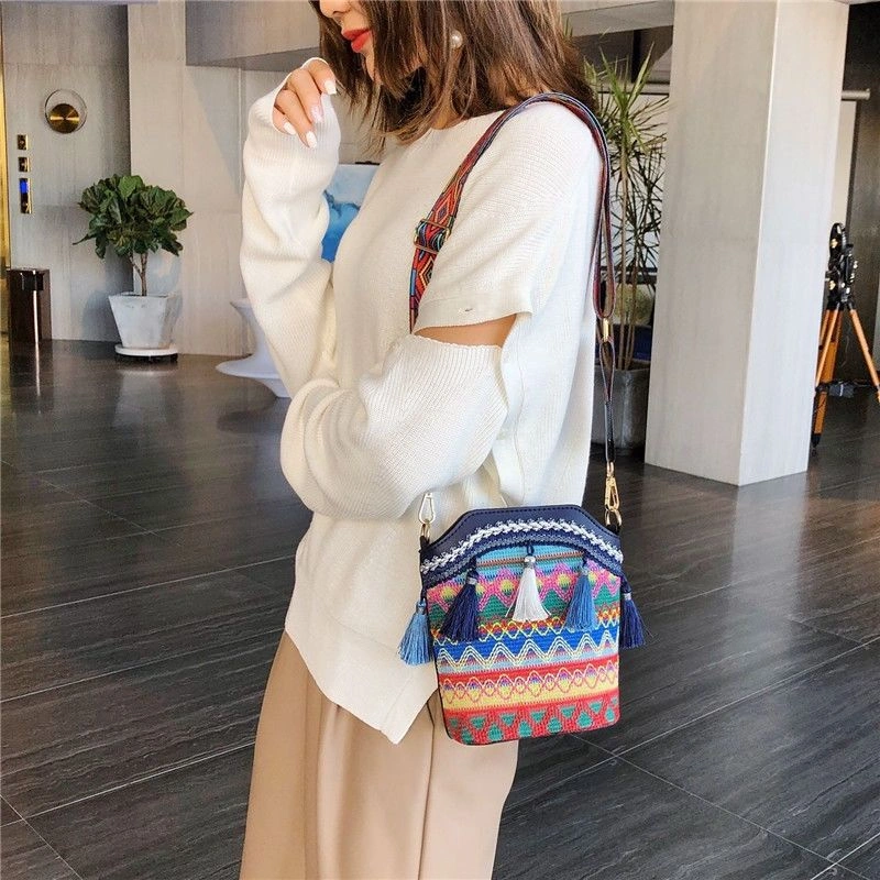 Embroidered Leather Bag