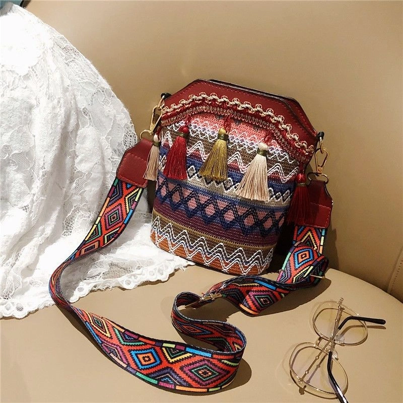Embroidered Leather Bag - Image 6