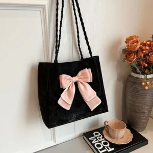 Glossy Bow Shoulder Bag