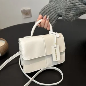 Two-Tone Top Handle Satchel