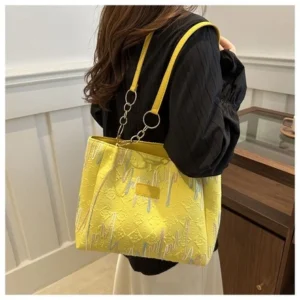 Ocean Embroidered Tote Bag