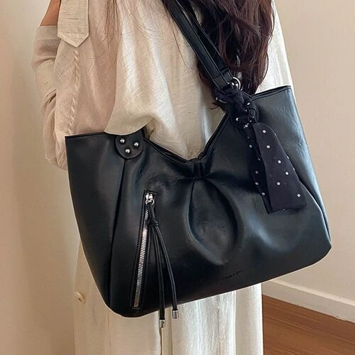Korean Style PU Leather Handbag - Image 5