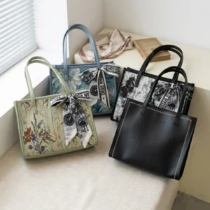 Vintage Floral Tapestry Tote Bag
