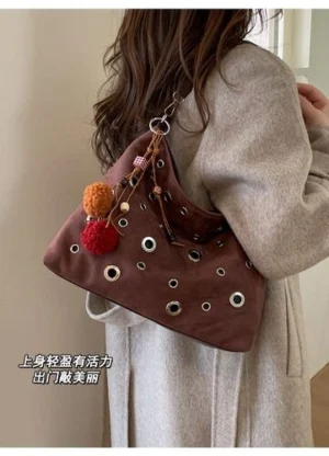 Vintage Textured Faux Leather Crossbody Handbag for Women