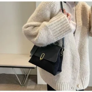 Structured PU Leather Shoulder Crossbody Bag